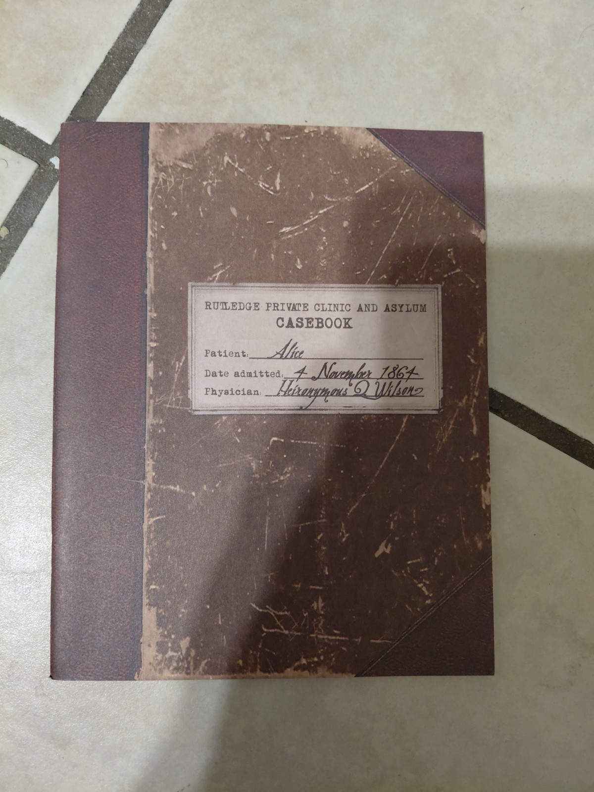 Rutledge Private Clinic & Asylum Wilson Casebook 1864 Reprint McGees Alice