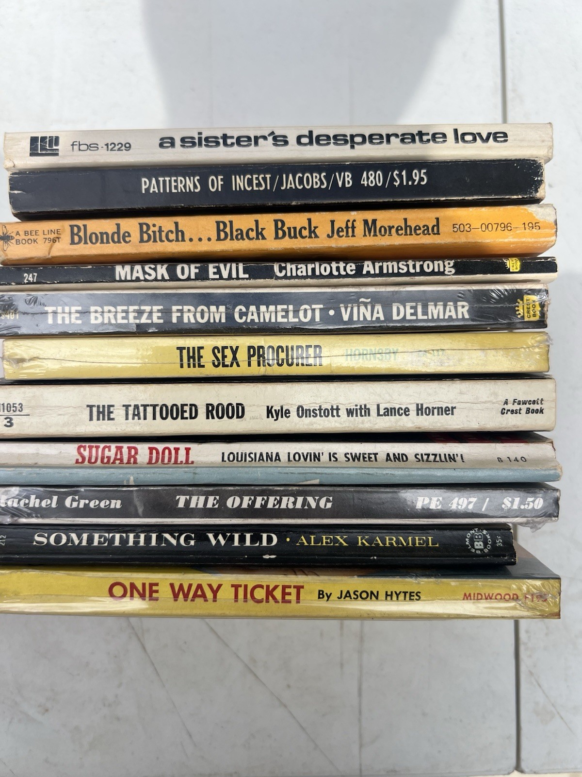 Lot Of 11 Rare Vtg sleaze paperback Pulp Erotica PBO GGA