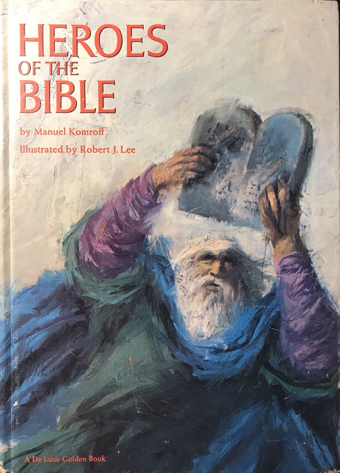HEROES OF THE BIBLE BY MANUEL KOMROFF 1966 GOLDEN PRESS HARDCOVER LARGE