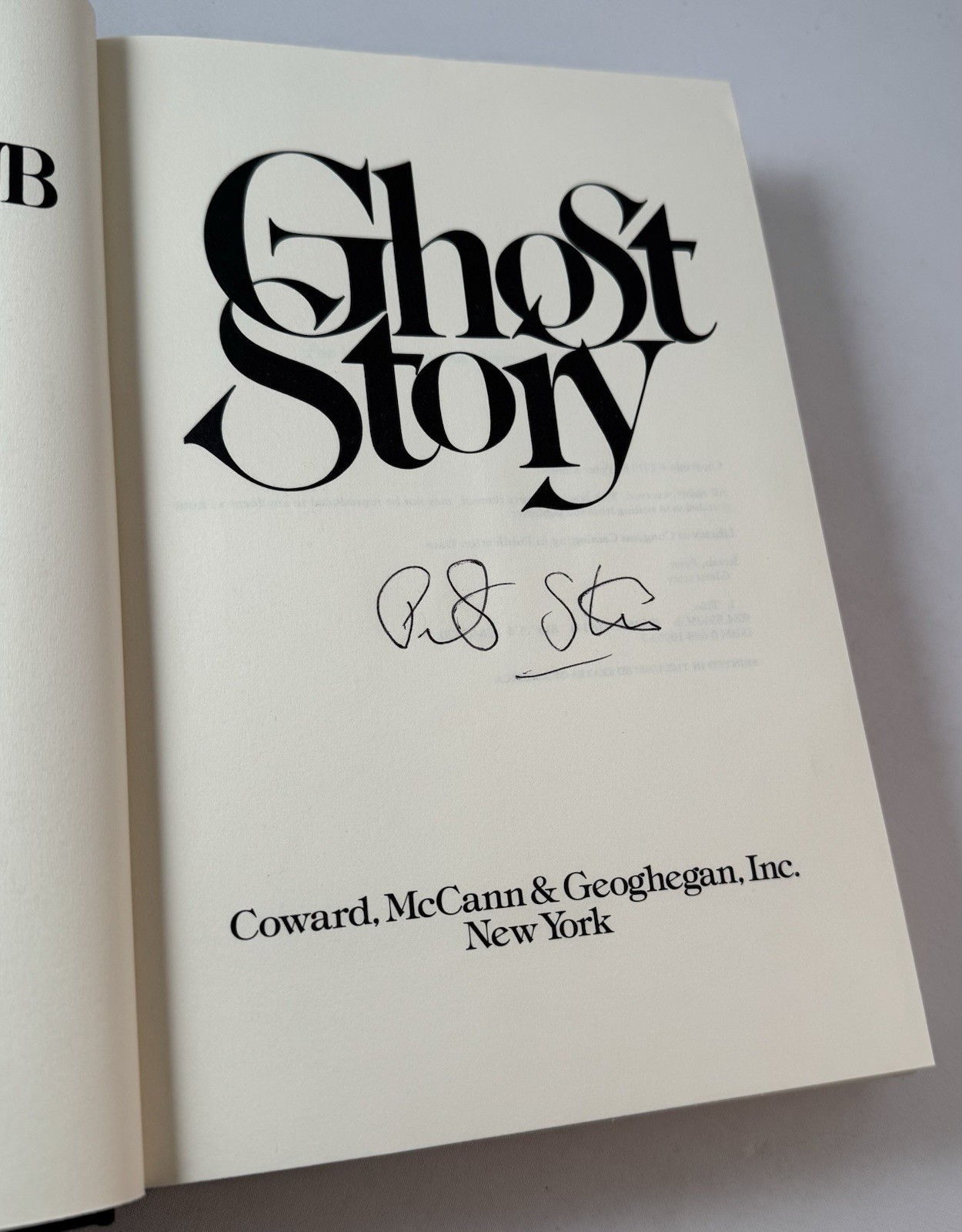 Ghost Story-Peter Straub-SIGNED-First/1st Book Club Edition w/ Org DJ-VERY RARE!