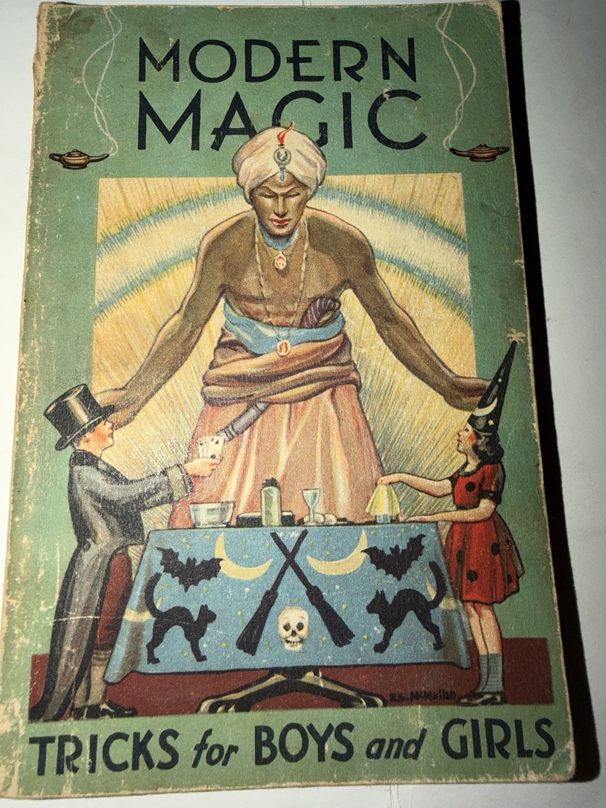 1937 Modern Magic Tricks For Boys and Girls Book Kindest The Reilly & Lee Co PB
