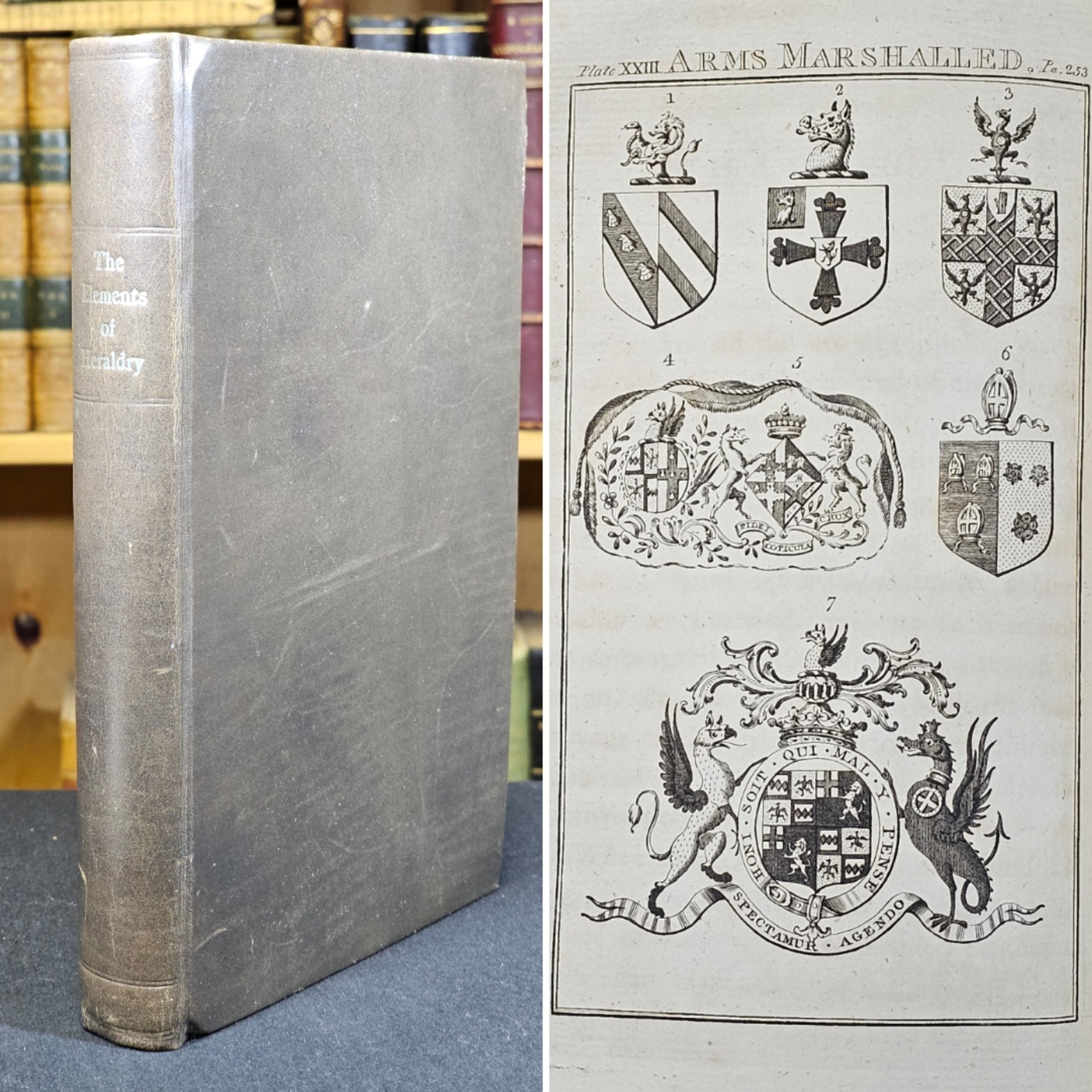 1795 The Elements of Heraldry M. A. Porny with 24 ENGRAVED PLATES Arms 5th Ed