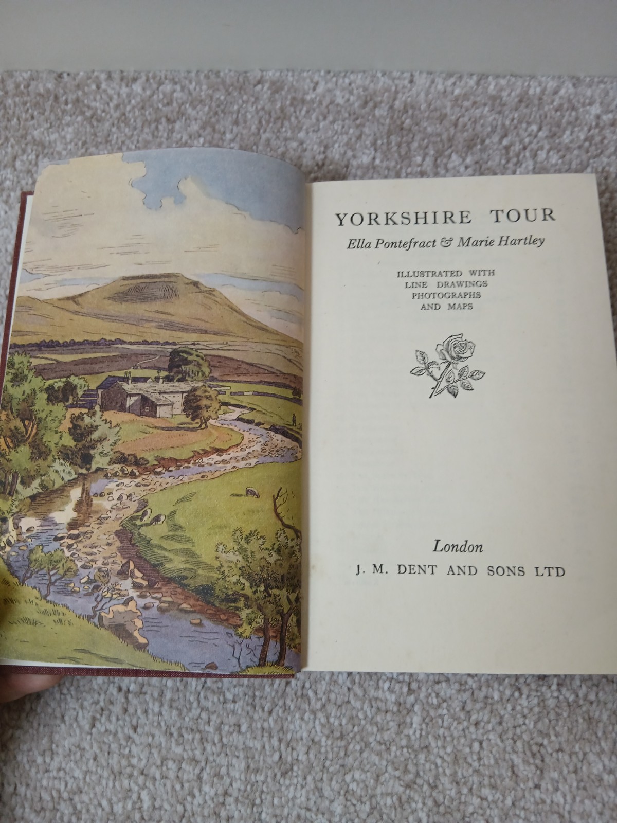 Yorkshire Tour By Ella Pontefract & Marie Hartley Vintage Book