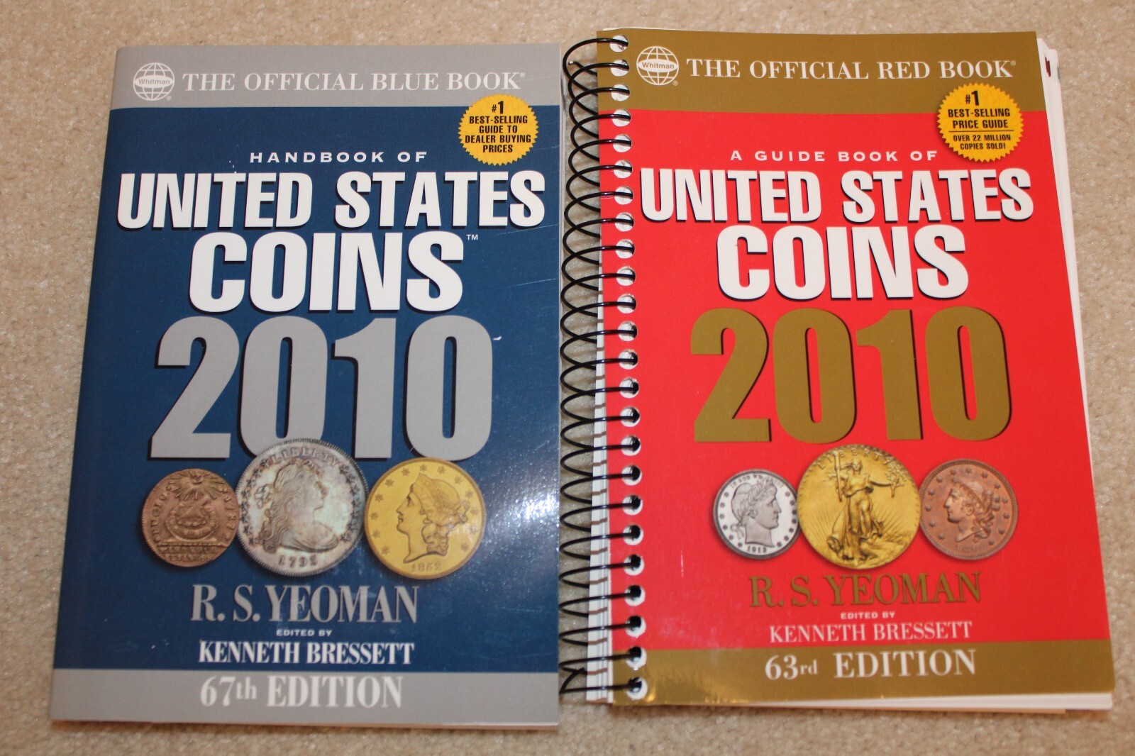 Two Books – A Guide Book of US Coins 2010 – Handbook of US Coins 2010