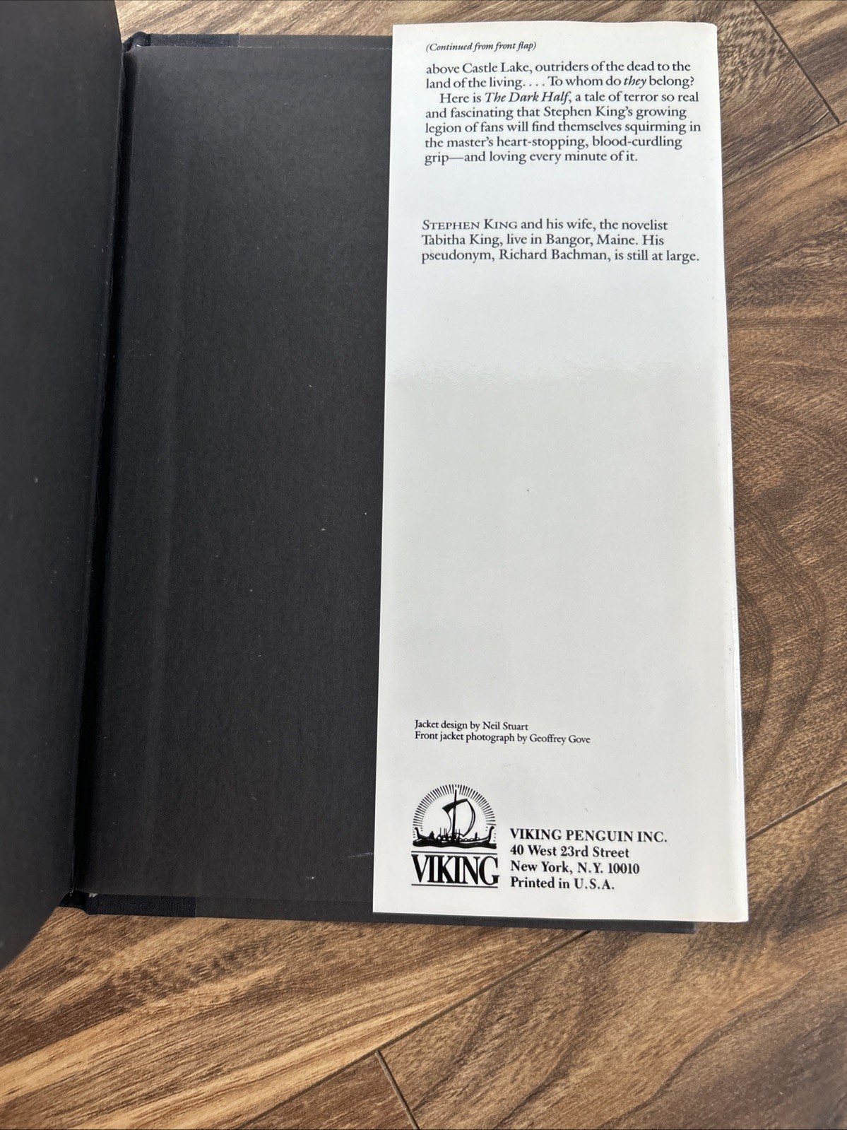 Stephen King – The Dark Half – 1st/1st (1989 Viking First Edition DJ)