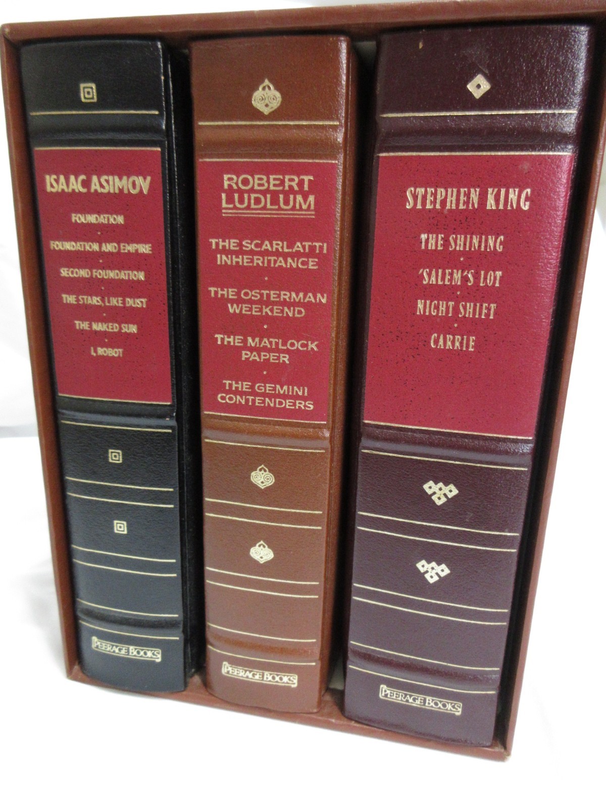 Modern Classics Collection Boxed Set:Asimov/King/Ludlum Leather, Slipcase, Fine