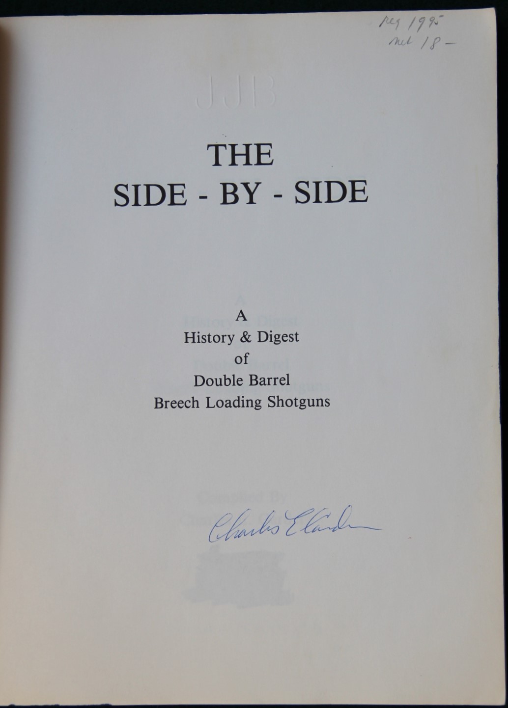 The Side by Side History Double Barrel Breech Shotguns Carder Signed Free Ship