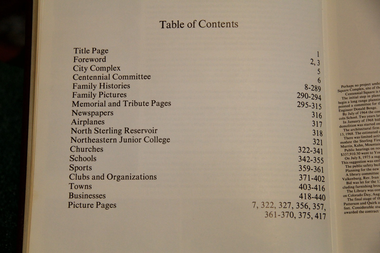 Sterling Centennial, Logan County (Colorado) Family History, hardcover, 1984