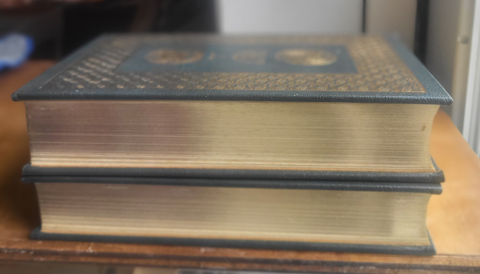 Easton Press THE SOURCE James Michener LEATHER Volumes 1 & 2, Limited Editions