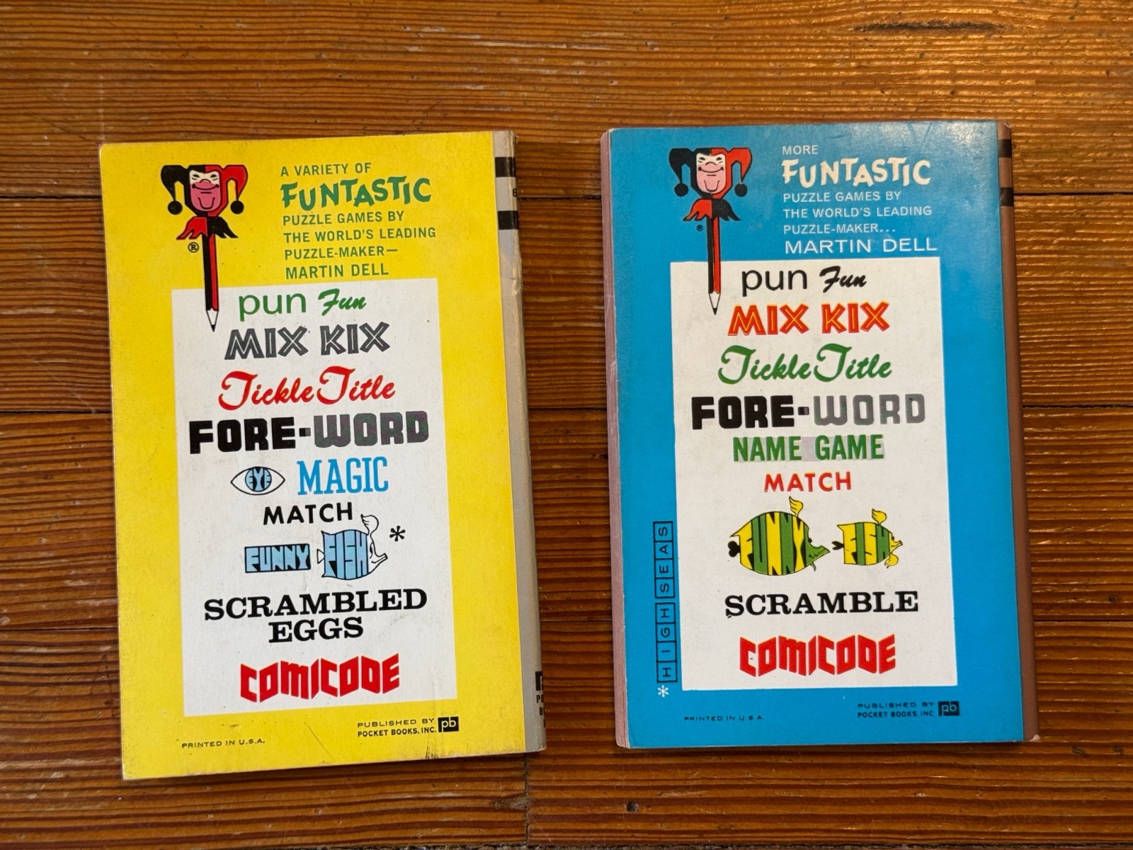 vtg lot PUZZLE FUN pb Martin DELL Jumble word games POCKET BOOKS puzzles 1960s