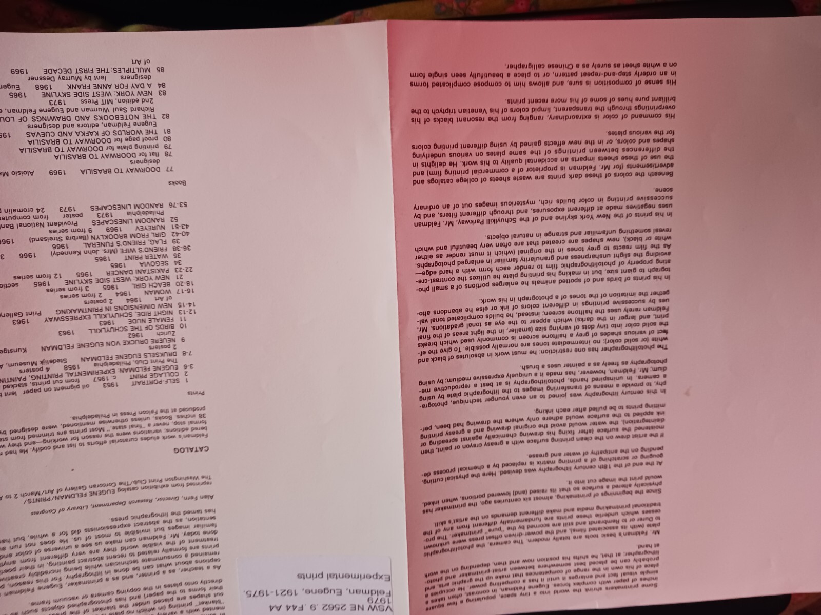 Experimental Prints Researches in Offset Lithography Eugene Feldman FALCON PRESS