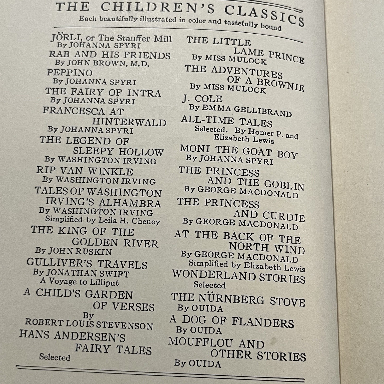LIPPINCOTT’S Children’s CLASSICS Wonderland Stories Selected Rare Dust Jacket