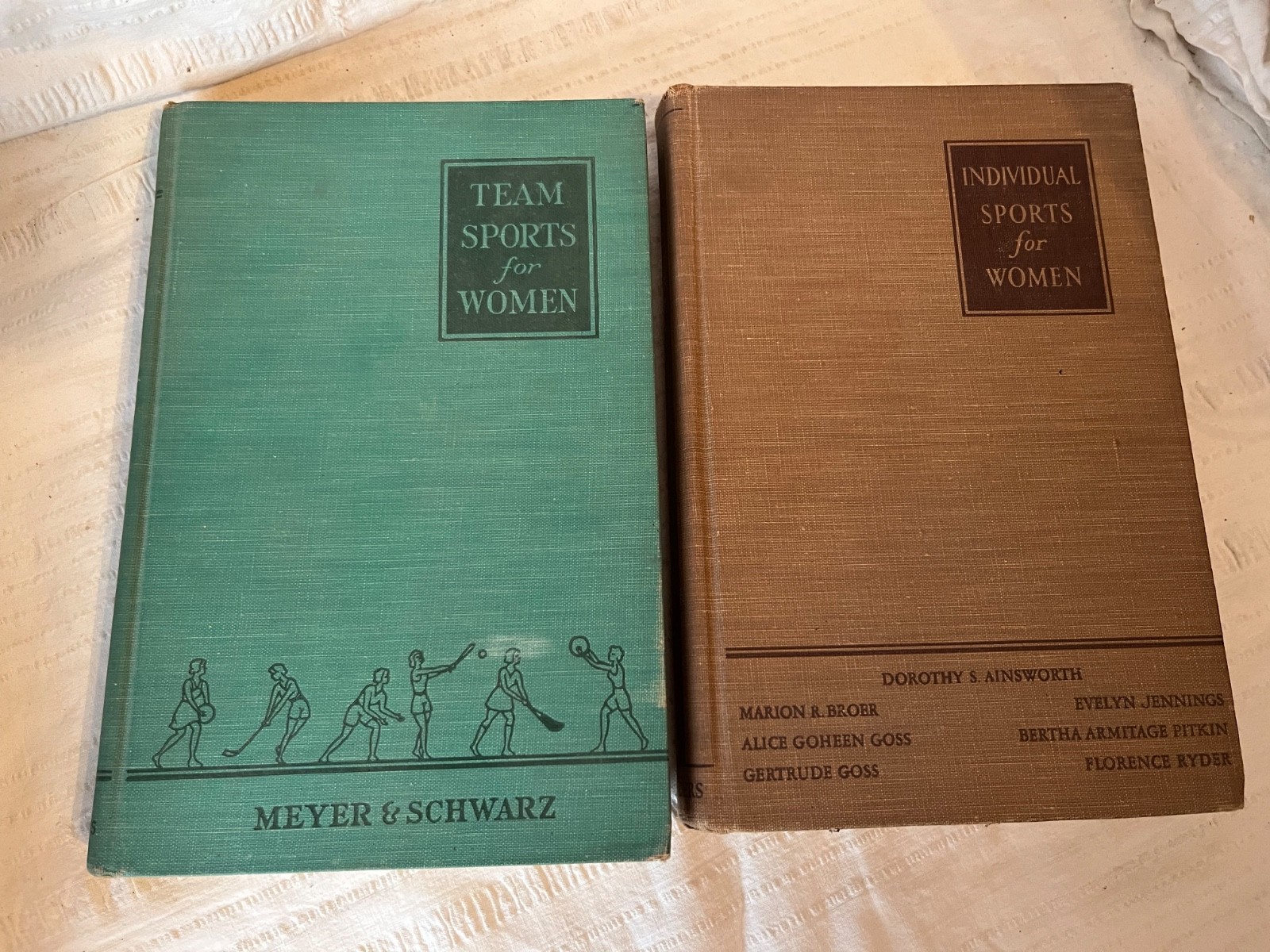Lot of 2 Vintage Sports Books Individual Sports and Team Sports for Women 1942-3