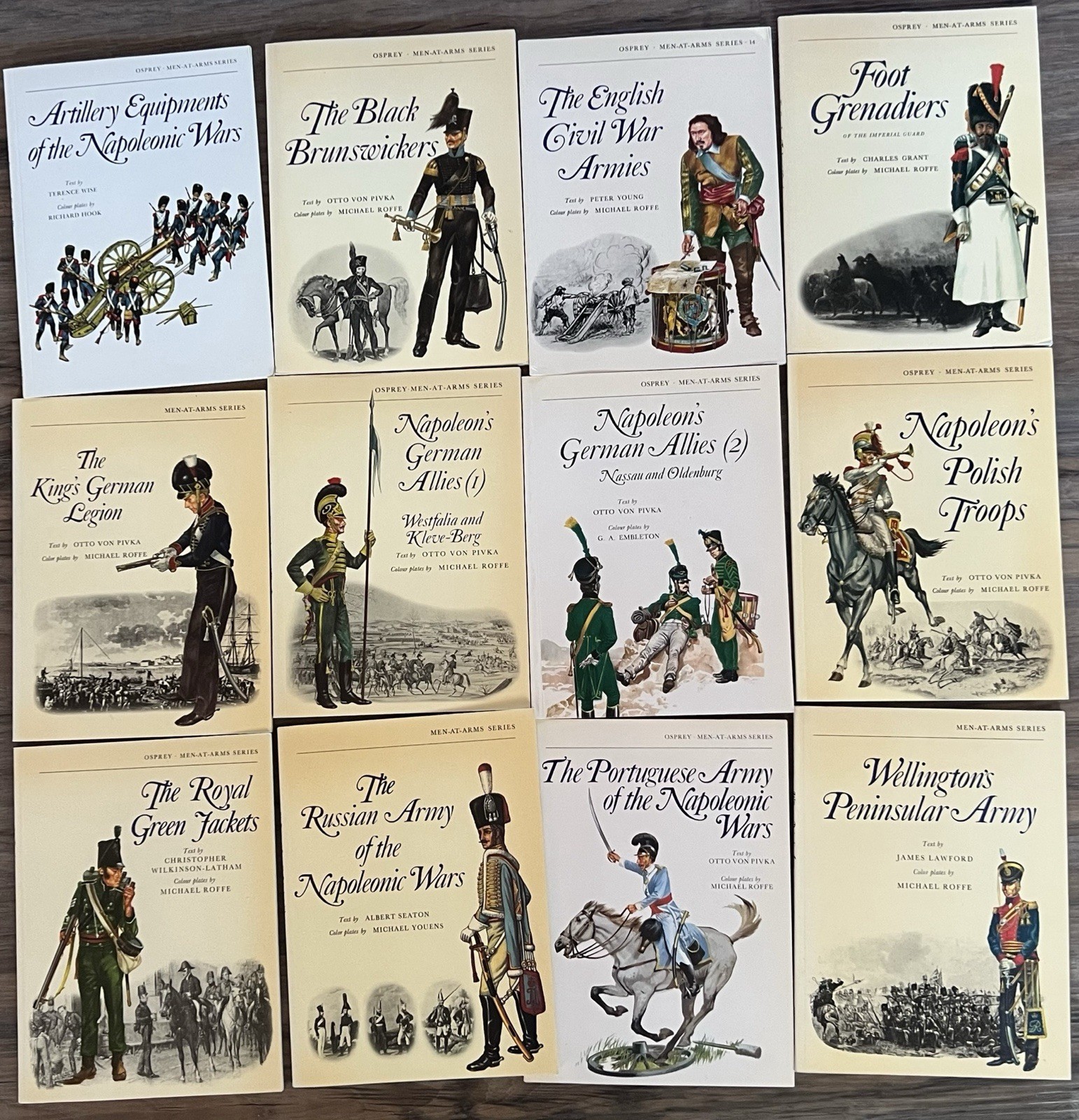 12 Vintage Osprey Men-at-Arms Napoleonic Wars Military Uniforms PB V G Read Desc