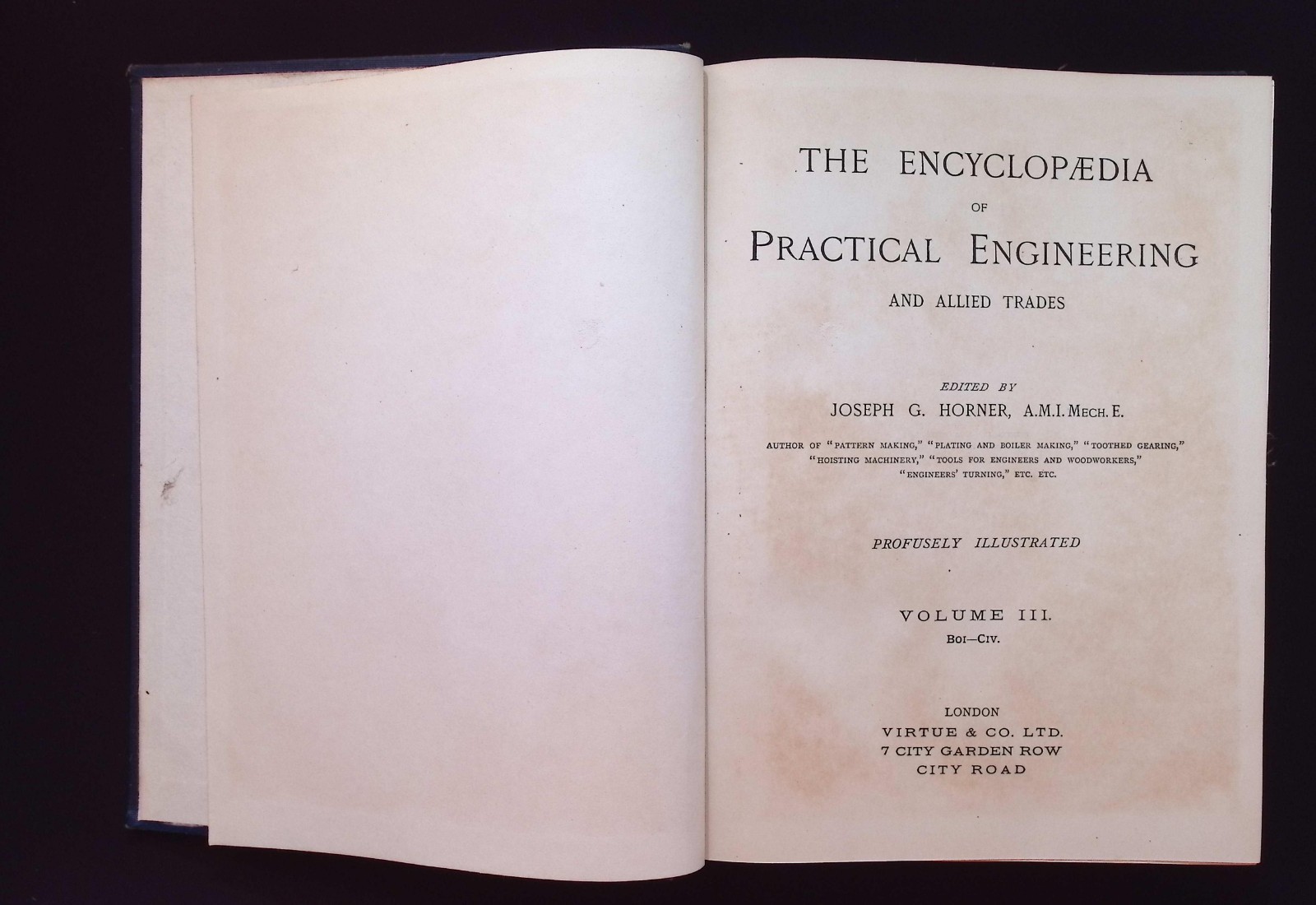 Encyclopaedia of Practical Engineering & Allied Trades Vol. 3 – J.G. Horner 1906