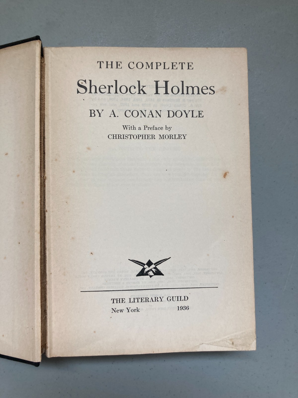 The Complete Sherlock Holmes Conan Doyle The Literary Guild 1936