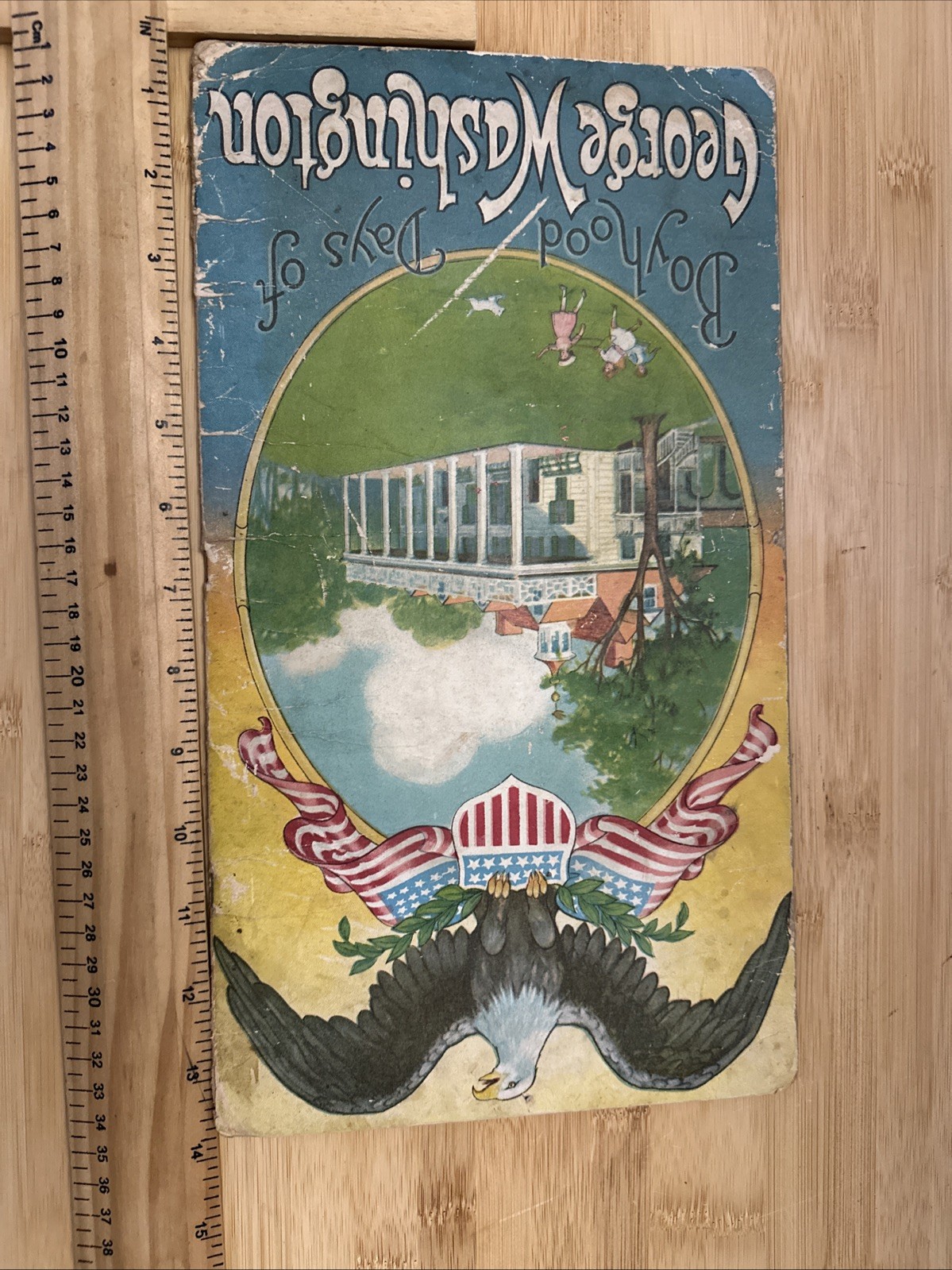 Antique 1916 Boyhood Days Of George Washington Stecher Lith Co. Rochester NY