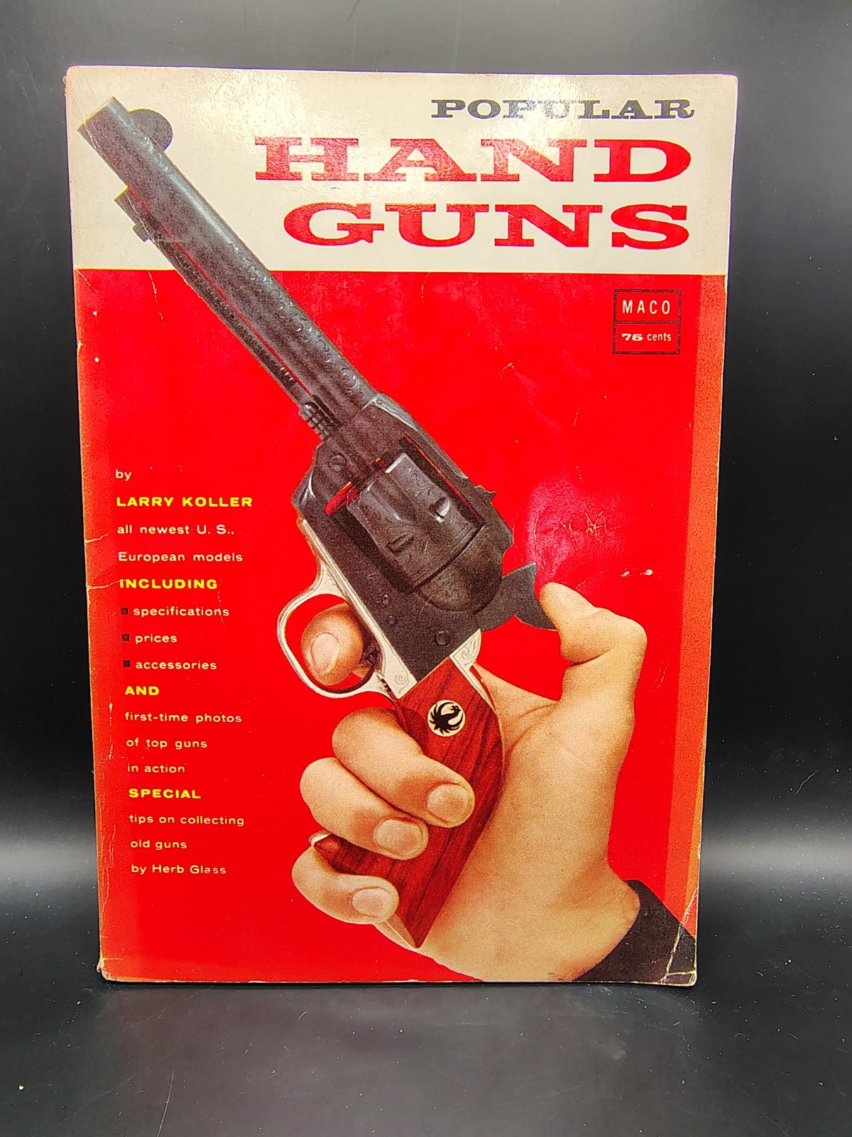 VINTAGE 1957 MACO MAGAZINE CORP. POPULAR HANDGUNS SOFT COVER BOOK – LARRY KOLLER