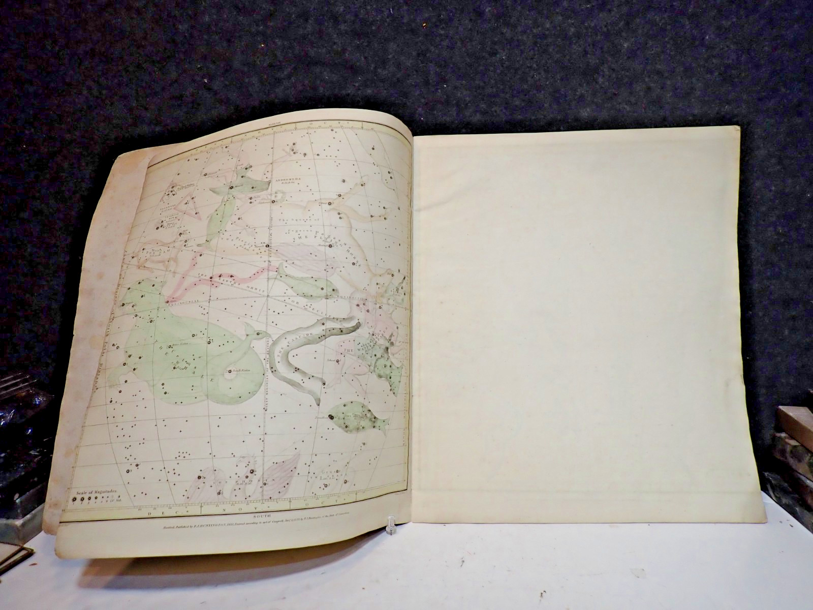 1833 Burritt Celestial Atlas Geography of the Heavens 1st Edition 7 Star Maps
