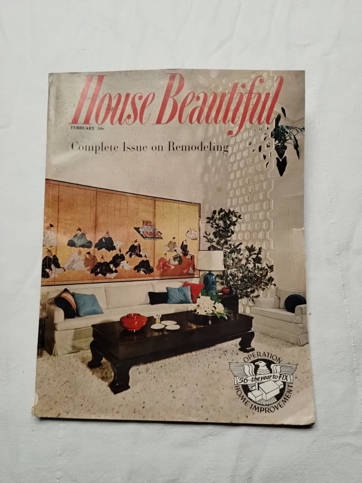 House Beautiful – Complete issue on remodeling February 1956 Vol. 98 No. 2 RARE