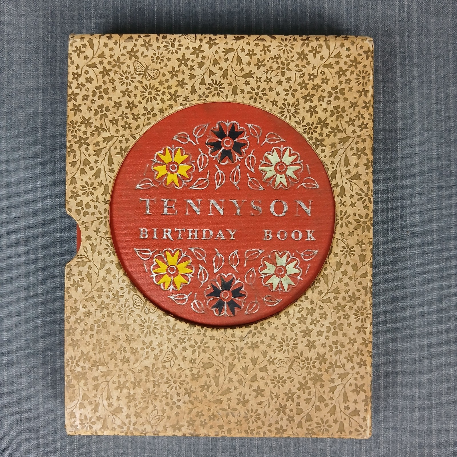 Vintage Tennyson Birthday Book Calendar & Address Pocket Size with Sleeve Cover