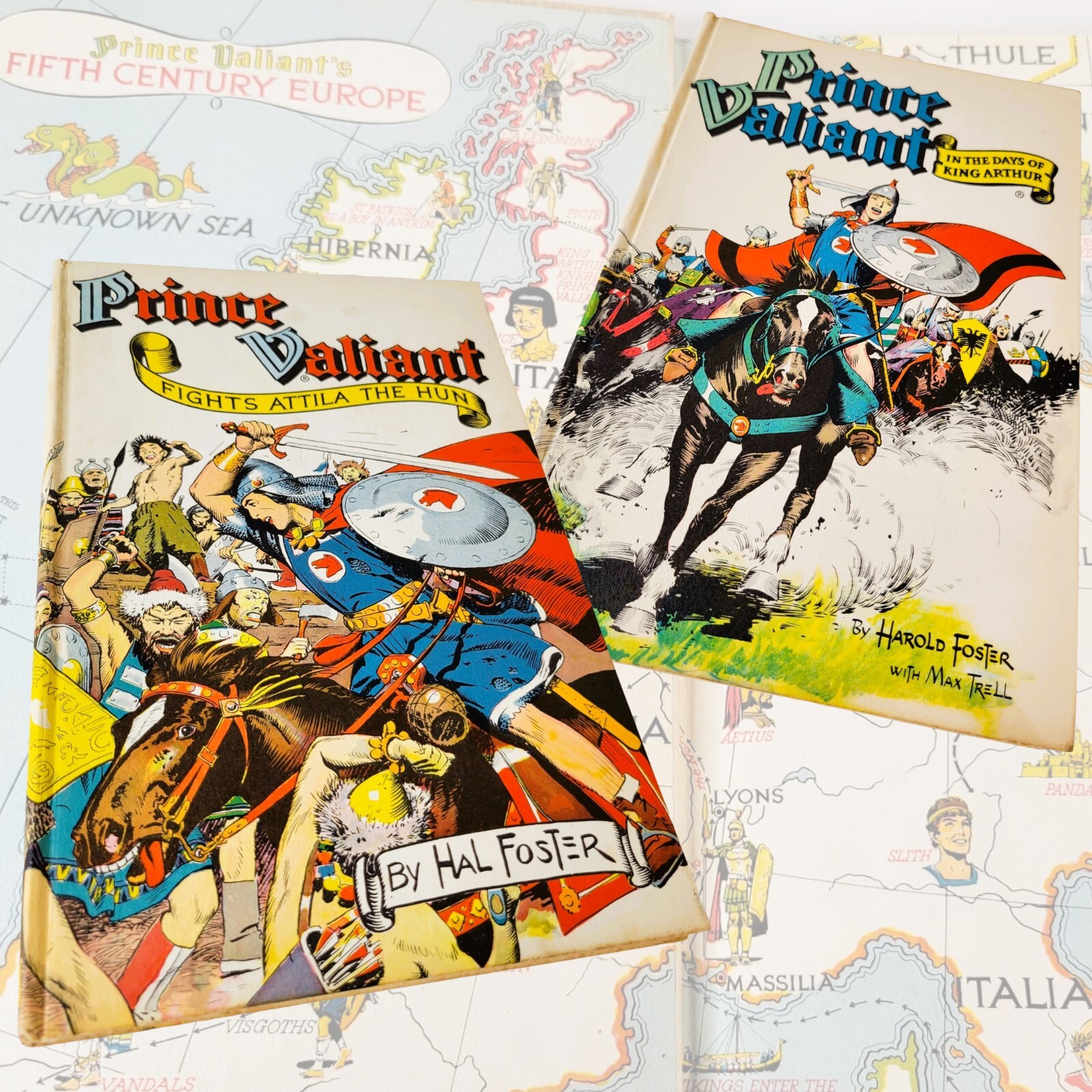 Prince Valiant by Hal Foster, Hastings House 1952 ~ First & Second Issues