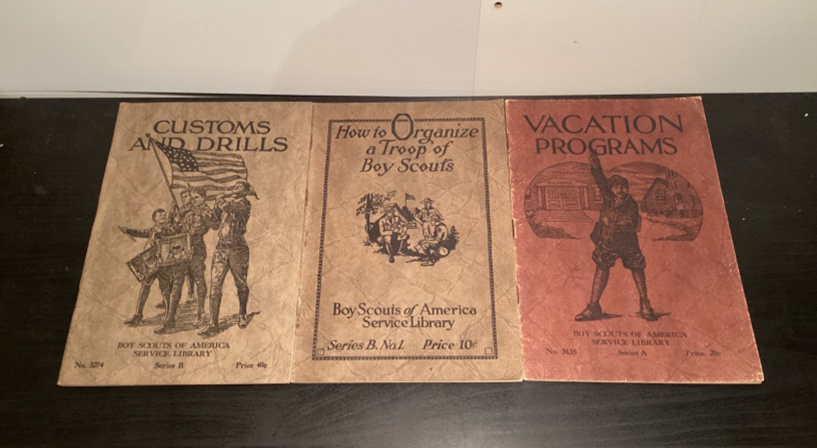 1929 3 Scarce Boy Scouts Of America Early Service Library Booklets – See Below