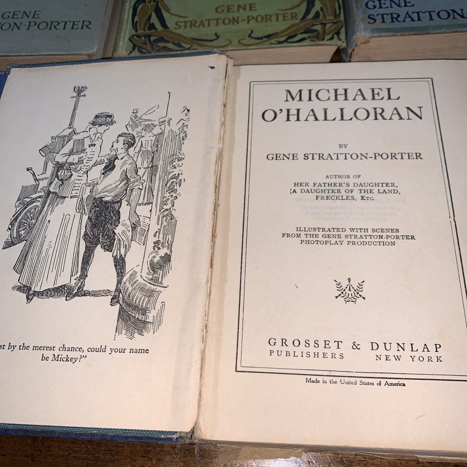 Gene Stratton-Porter Antique 4 Book Lot Hardcover Acceptable To Poor Condition