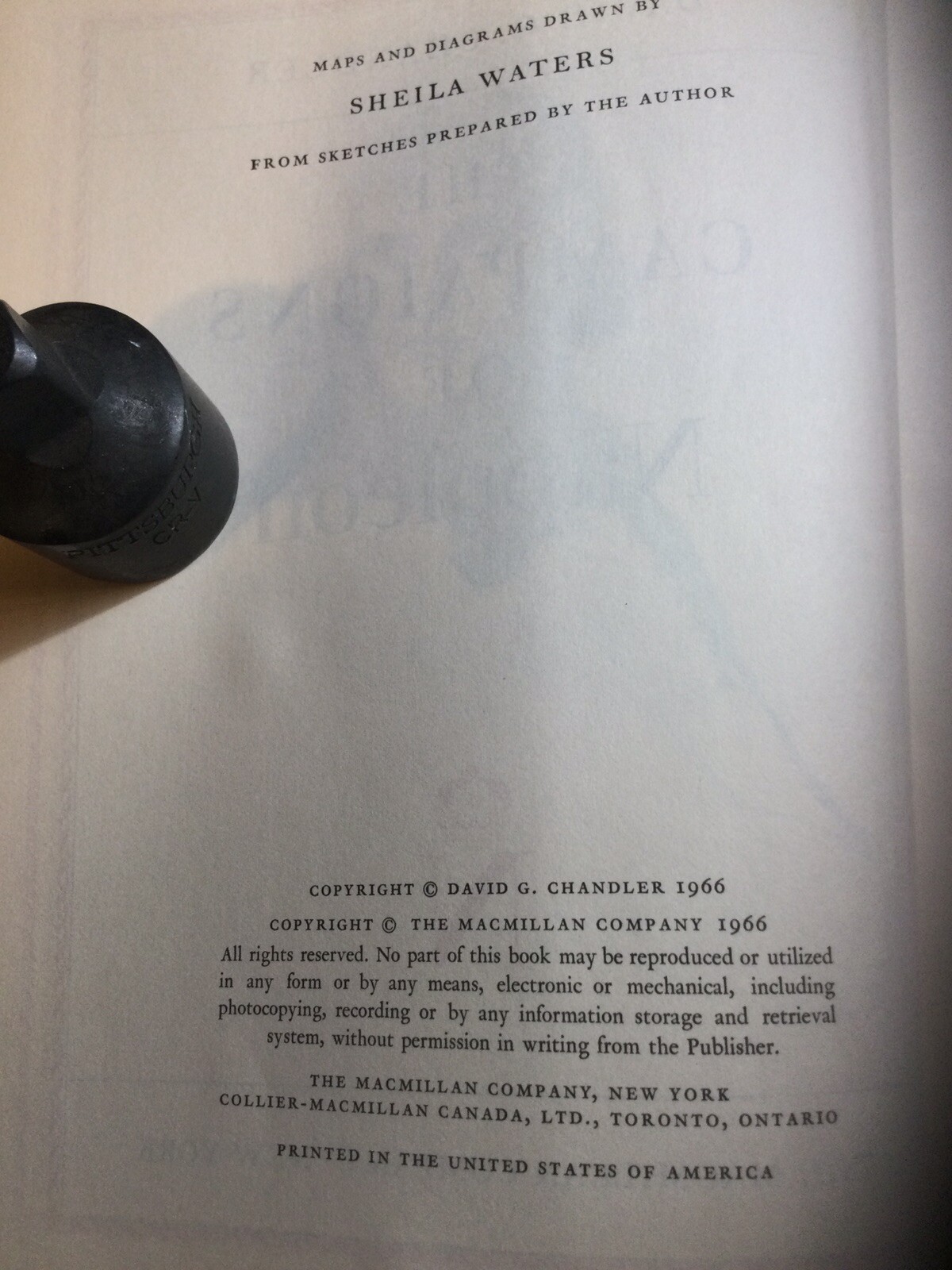 THE CAMPAIGNS OF NAPOLEON by David Chandler/1st Ed/Military/Foreign Military