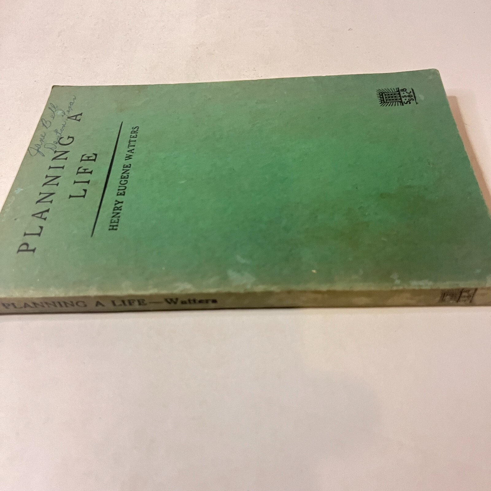 Planning A Life Henry Eugene Watters 1935 1930s Southern Baptist Convention BK