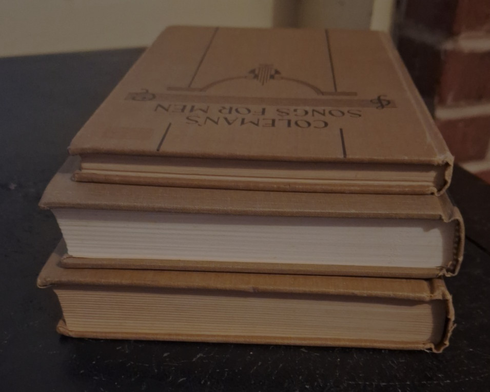 Lot of 3 Vintage Beige Brown Books Neutral Decor Decorating Staging