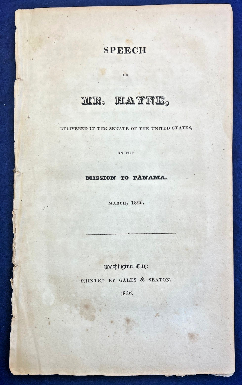 1826 Civil War Predicted South Carolina Pro Slavery Speech Senator Robert Hayne