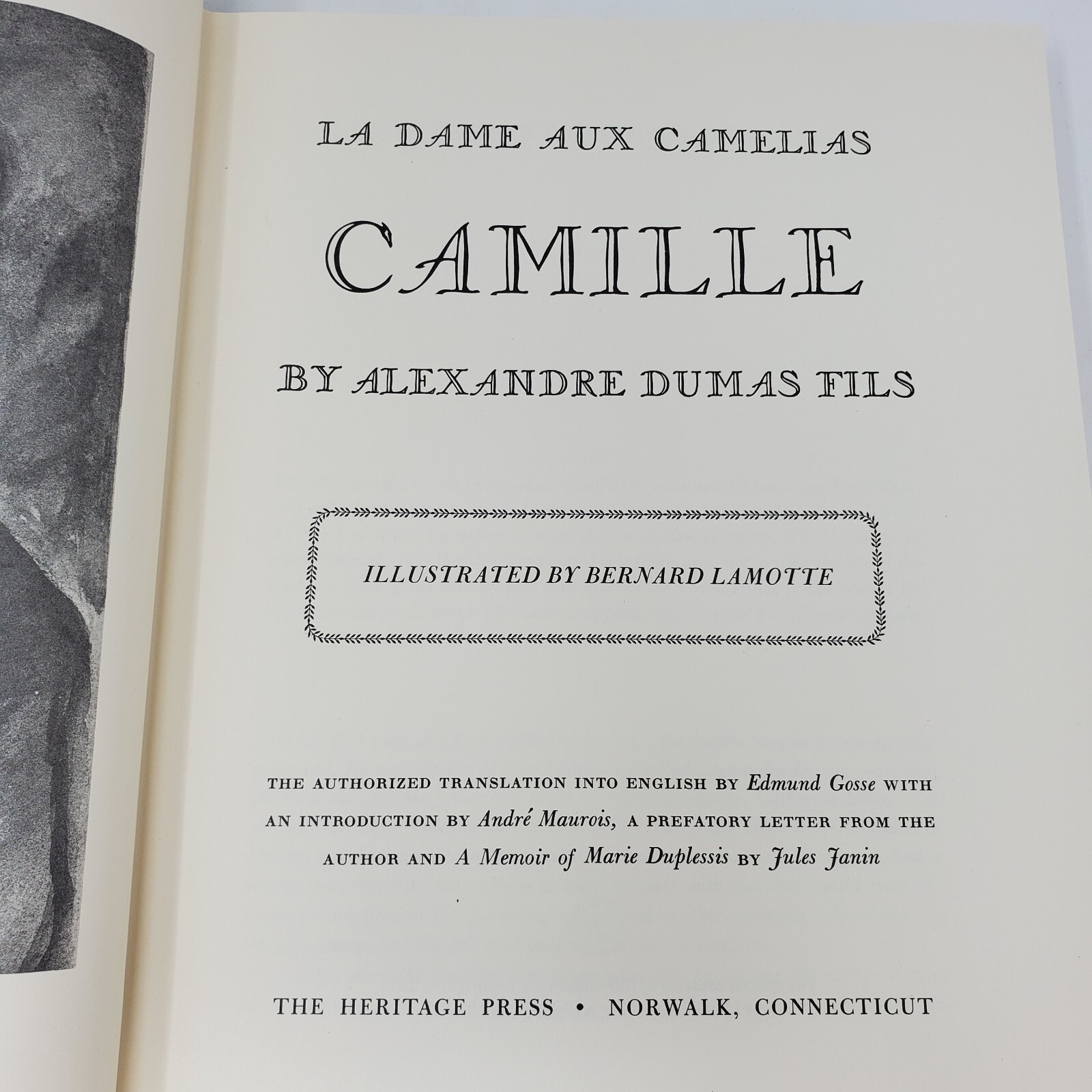 La Dame aux Camélias Camille by Alexandre Dumas Fils – Heritage Press, Slipcase