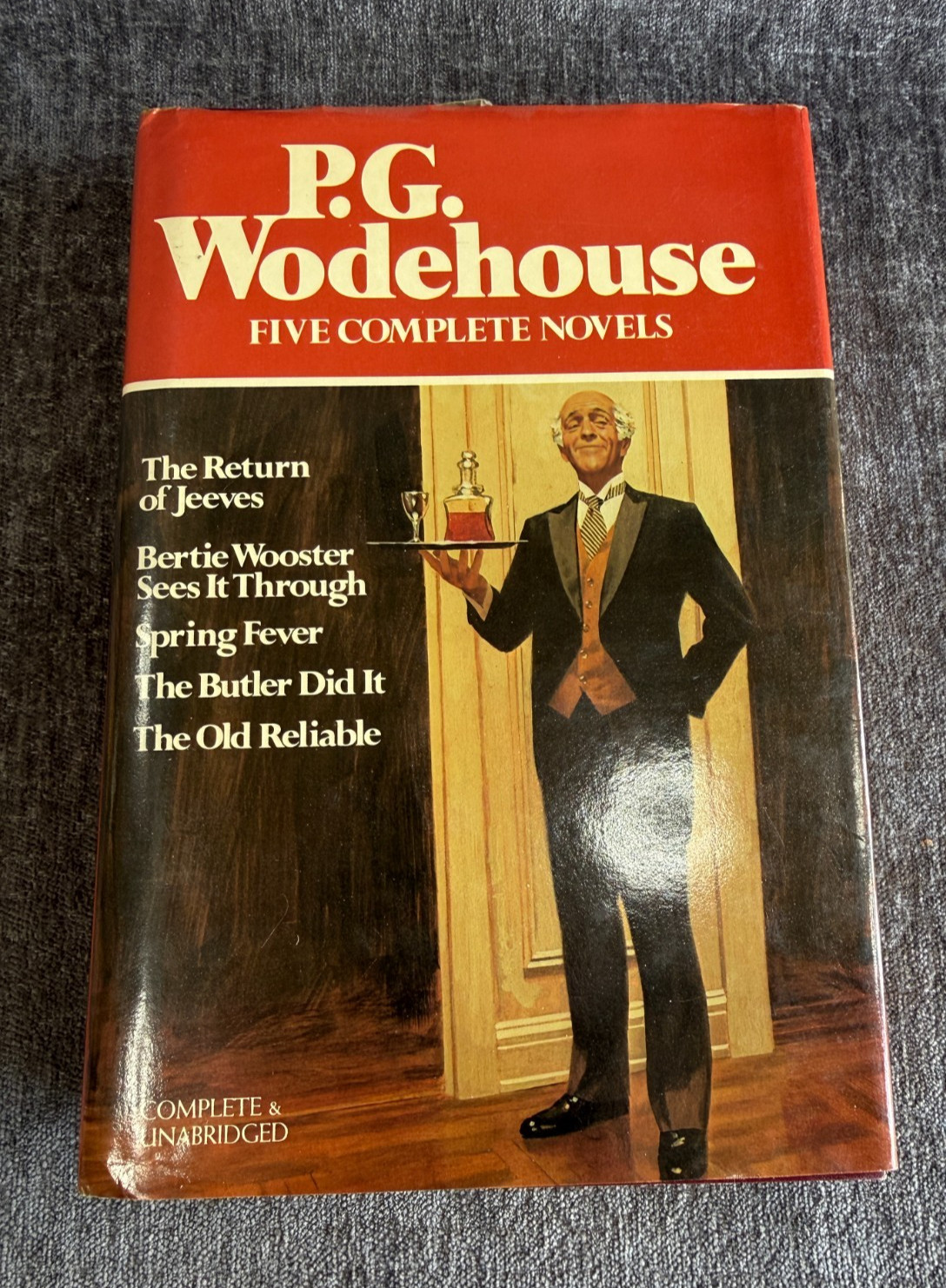P.G. Wodehouse Five Complete Novels Hardcover Book 1983 Avenel Bertie Wooster DJ