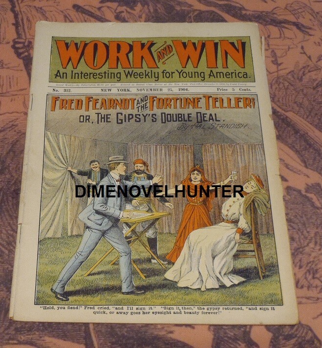 VG WORK & WIN WEEKLY #312 FRANK TOUSEY LOW # DIME NOVEL WATCH VIDEO DESCRIPTION