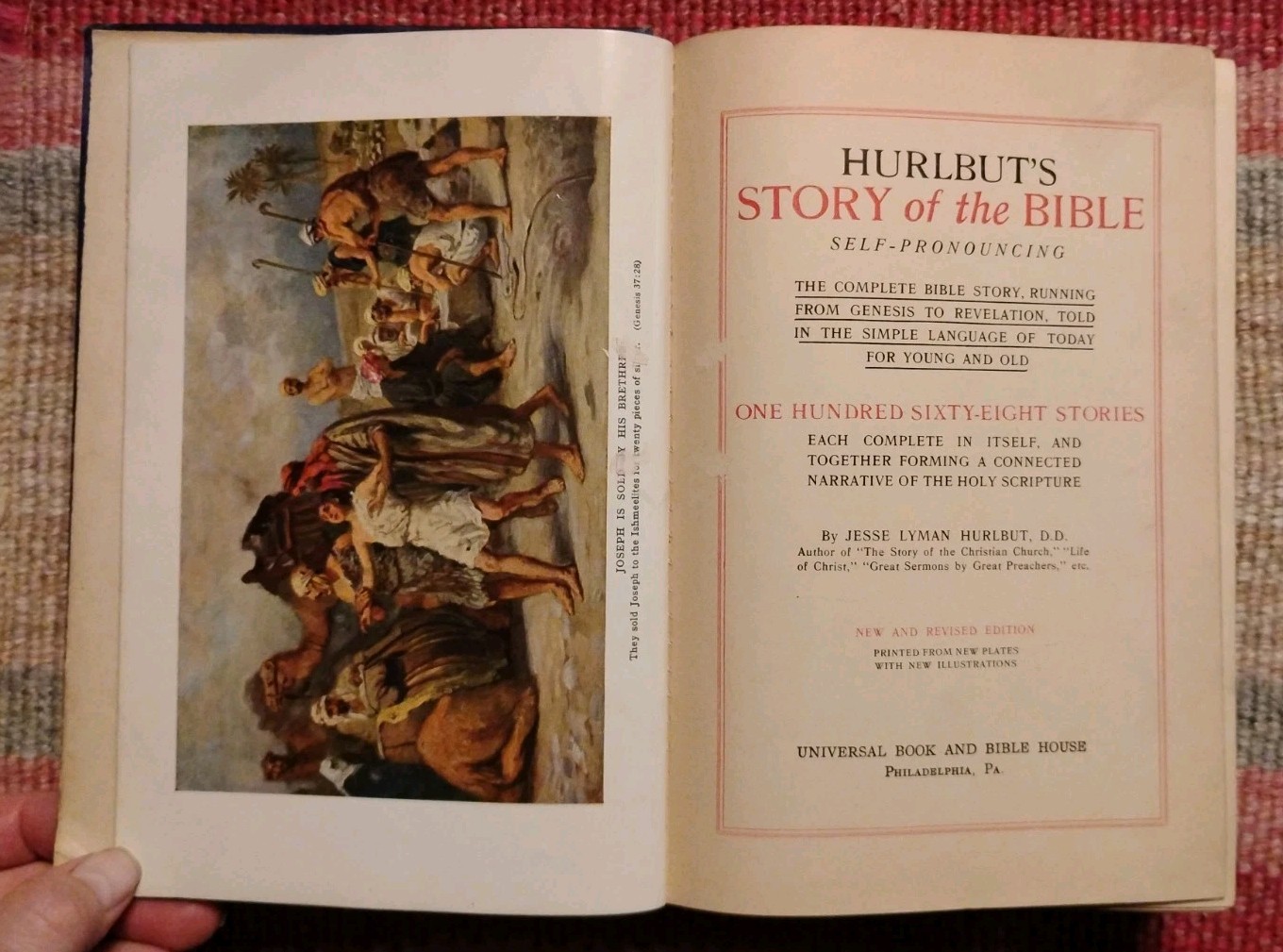 Hurlbut’s Story Of The Bible For Young And Old VTG Book 1932 Illustrated