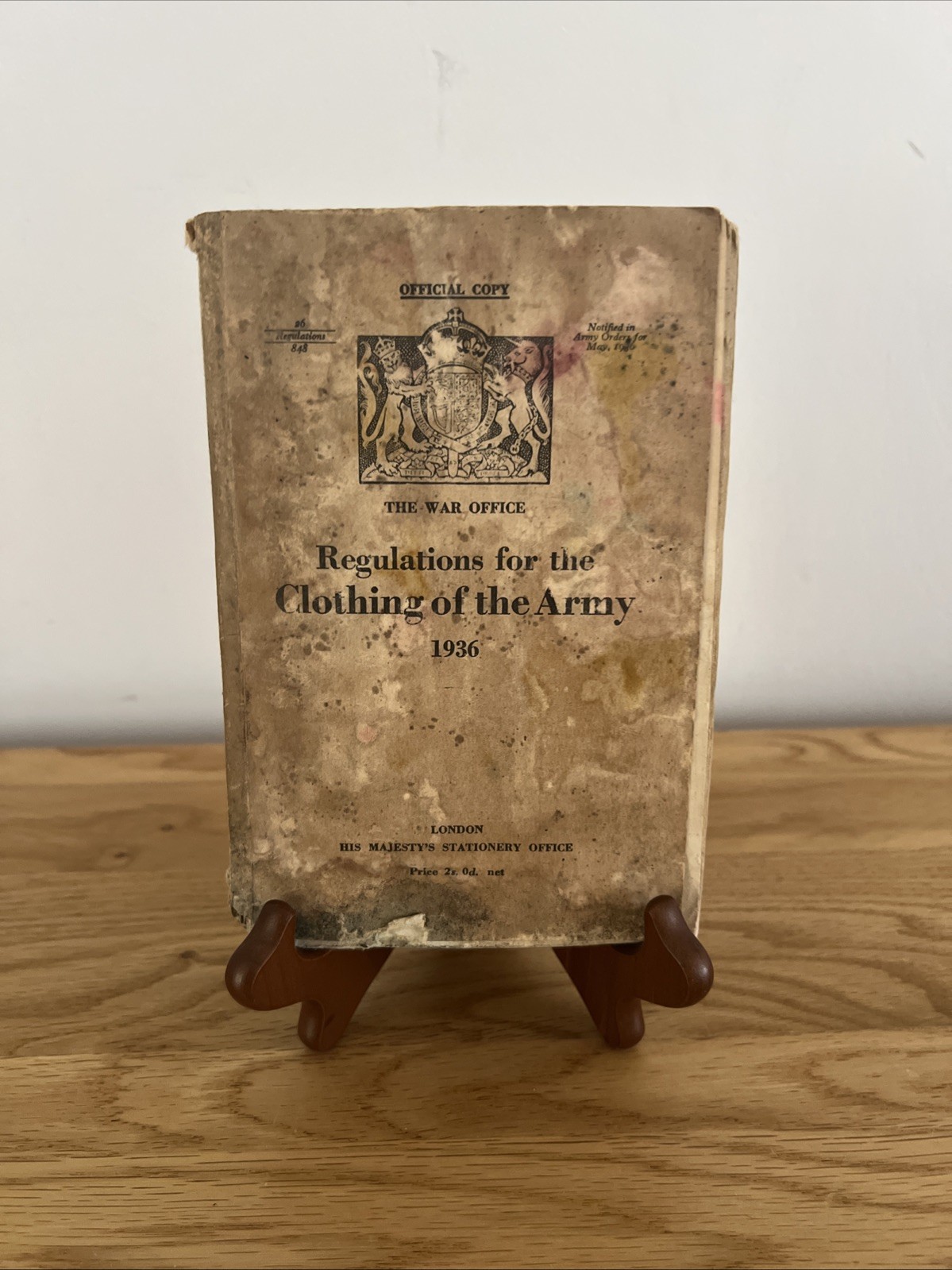 1936 HM Stationery War Office Regulations For the Clothing Of The Army Manual