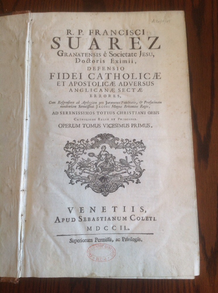 1749 DEFENSIO FIDEI CATHOLIC ET APOSTOLIC R. P. FRANCISCI EXTREMELY RARE LATIN