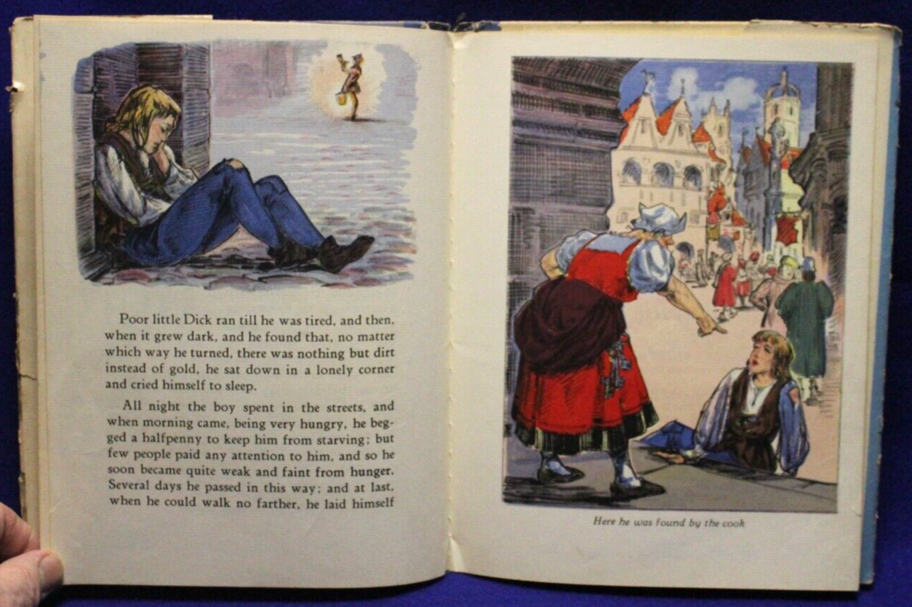 DICK WHITTINGTON and HIS CAT Illustrated by Rafaello Busoni Reprint 1945 HCDJ