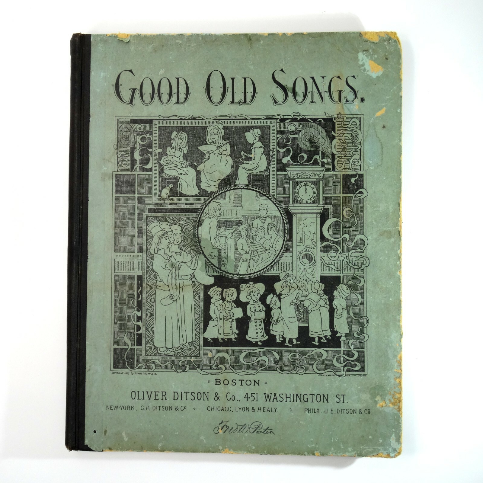 1887 GOOD OLD SONGS WE USED TO SING FOR PIANO OLIVER DITSON SHEET MUSIC BOOK 1F3