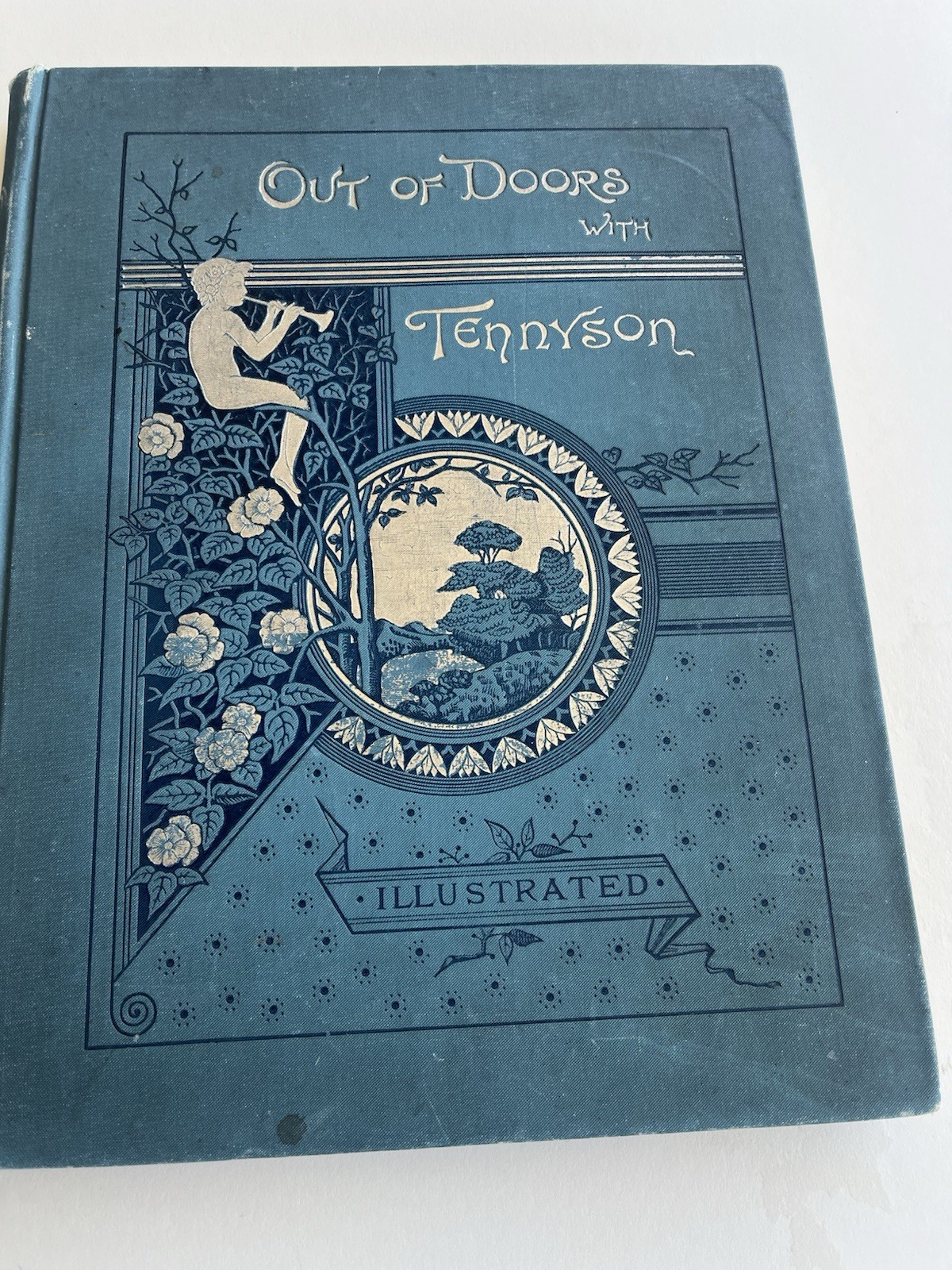 Antique Tennyson Illustrated 1Hardcover Poetry Book “Out of Doors” 1890