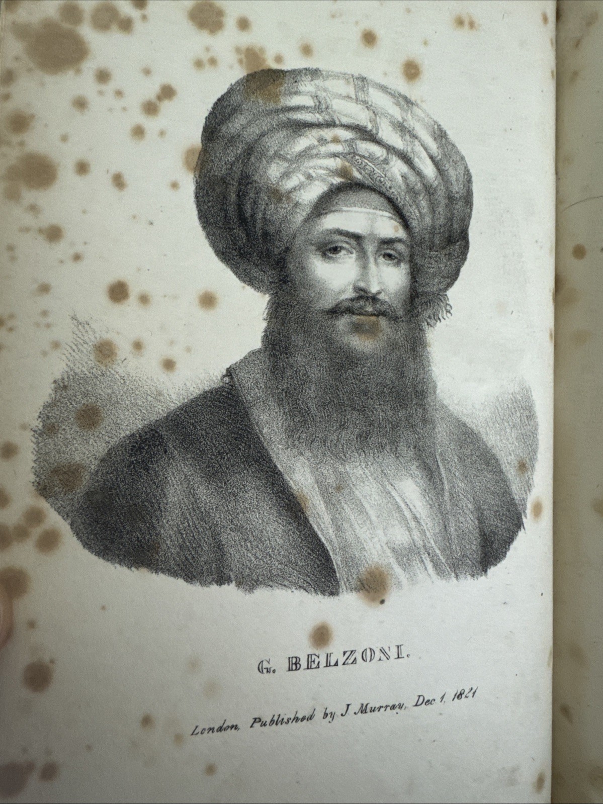 1822 NARRATIVE OF THE OPERATIONS IN EGYPT & NUBIA BY G.BELZONI~3RD ED W/MAP&PLAN