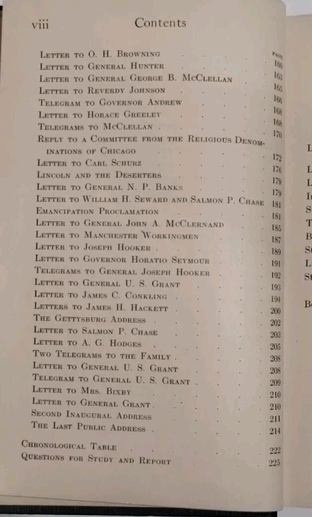 ? Academy Classics Abraham Lincoln Addresses and Letters Allyn and Bacon 1924
