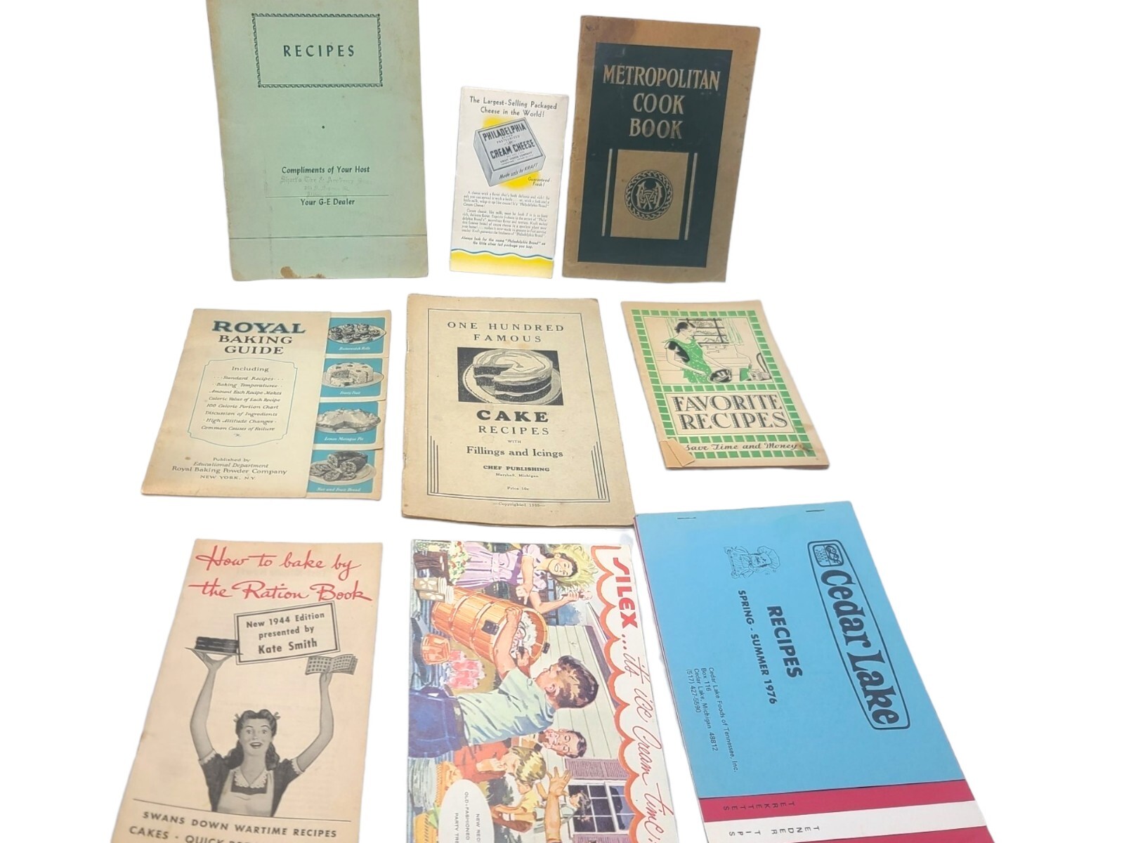 Lot Of Cookbook Pamphlets 20s To 40s Ration Metropolitan Philadelphia Royal Sile