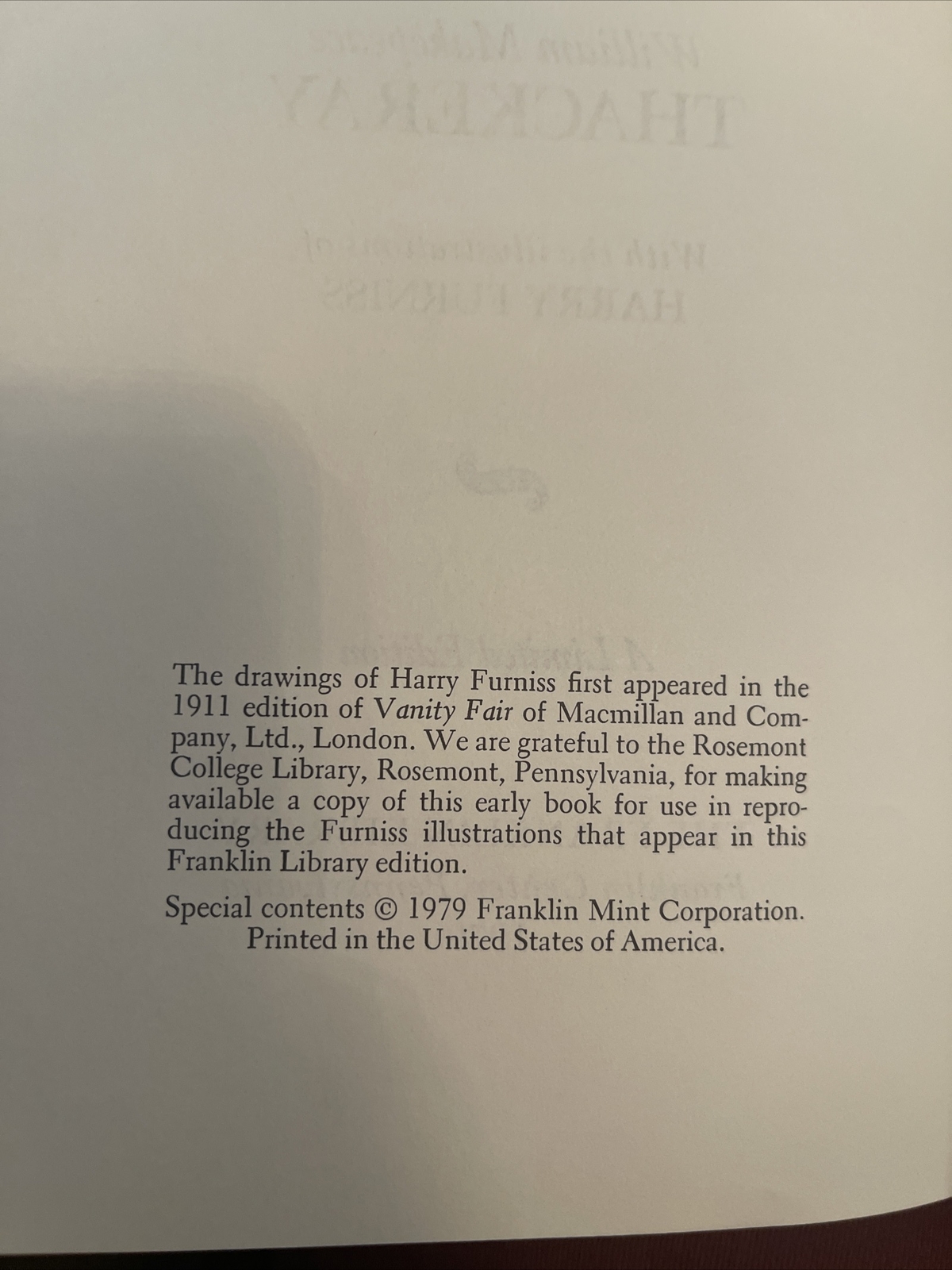 William Thackeray -Vanity Fair -1979 -Franklin Library -Limited Edition LEATHER