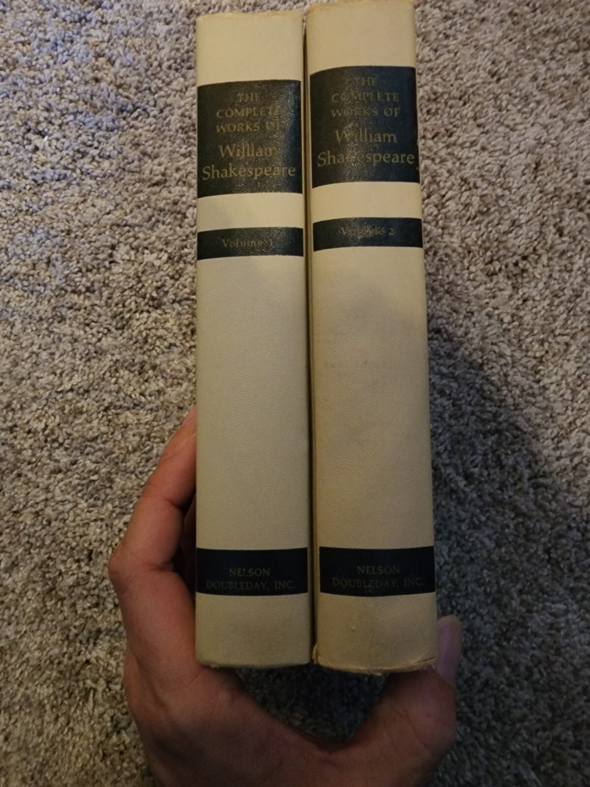 THE COMPLETE WORKS OF WILLIAM SHAKESPEARE VOLUMES 1 AND 2 NELSON DOUBLEDAY INC