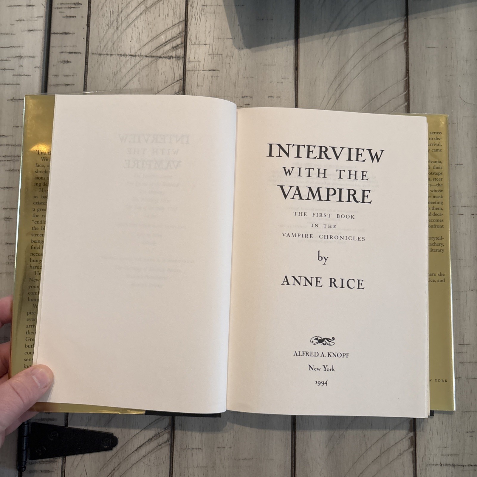 Interview with the Vampire by Anne Rice – 1994 HC Dust jacket w/ Durafiold