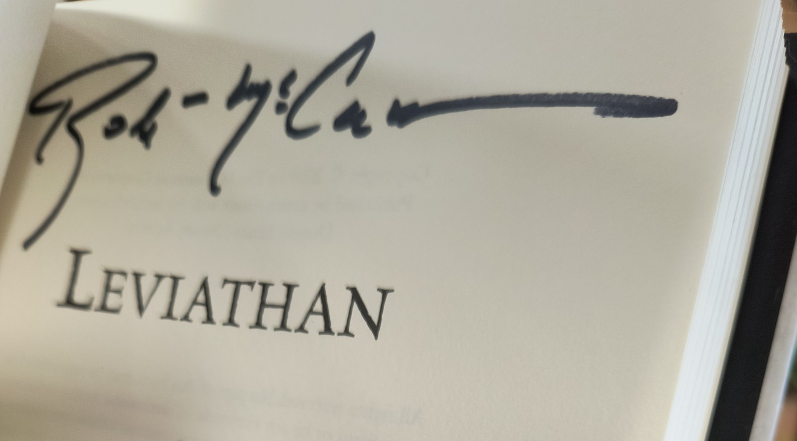 Signed Leviathan Robert McCammon 1st Printing Hardcover