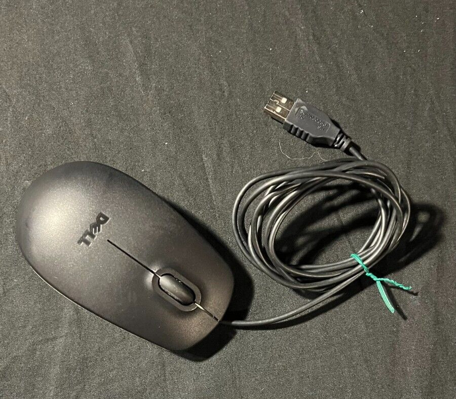 Dell MS111-L Optical 3-Button Scroll Wheel USB Wired Mouse, Used, Tested, WORKS
