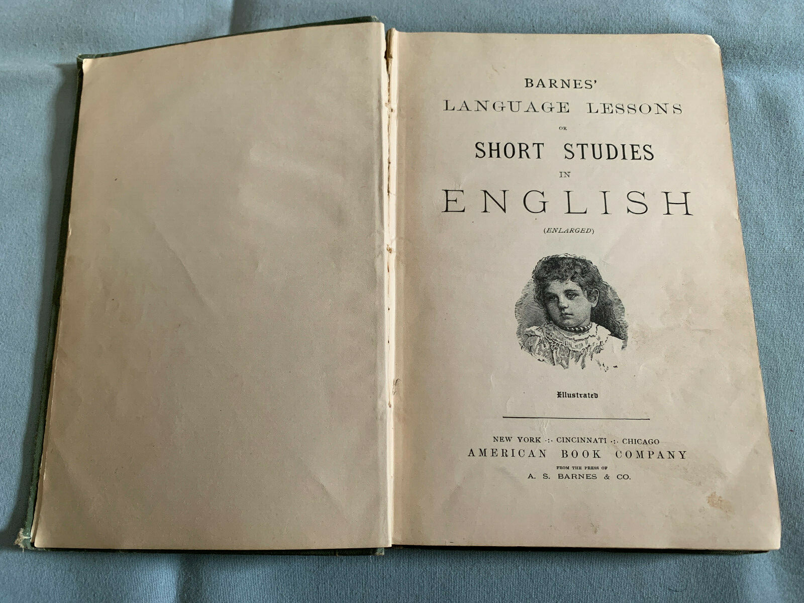 A S Barnes Language Lessons Short Studies in English – 1886/1887 HC Antique Book